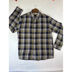 Normal Brand Flannel Light/Dark Green Button Down XL
